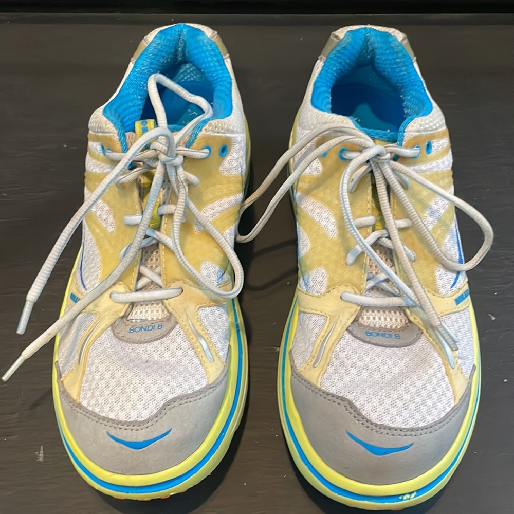 Hoka One One Womens Size 11 Bondi B High Visibility Yellow Running Time to fly. - Picture 9 of 13
